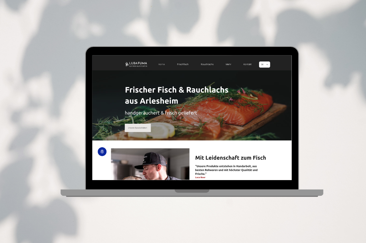 LubaFuma website redesign by Mana Designs