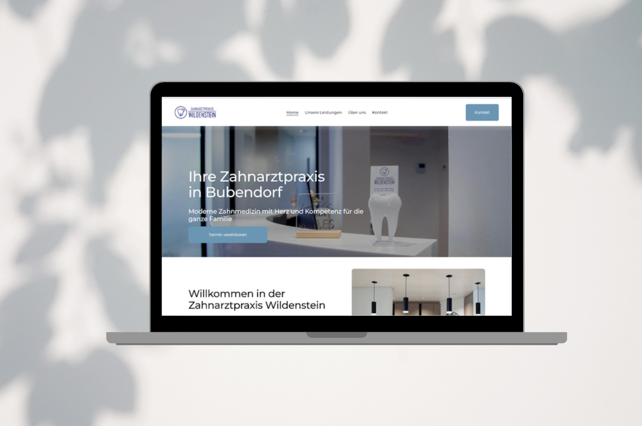 Zahnarztpraxis Wildenstein: Website redesign for a modern dental practice
